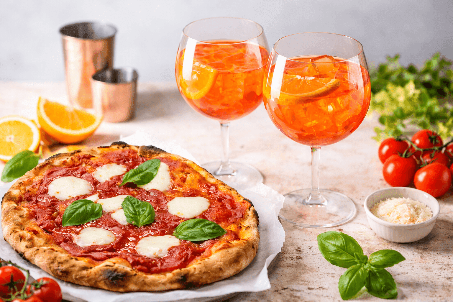 Aperitivo drinks and atmosphere
